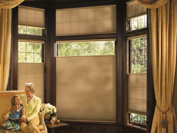 Window Treatments for Bay Windows: Duette® honeycomb shades